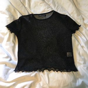 Brandy Melville sheer sparkle top